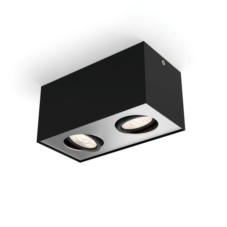 Oprawa Natynkowa Lampa LED 9W 1000lm 2200-2700K Ściemnialna WarmGlow Czarna Box Philips