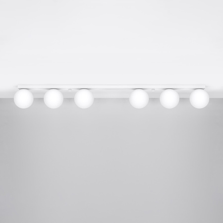 Lampa Sufitowa Listwa Oświetleniowa 6x G9 Kula Biała Nowoczesna Yoli Sollux