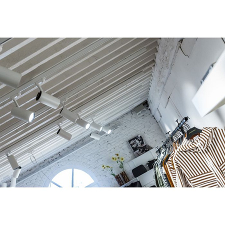 Reflektor Szynowy GU10 Biały Mat Lampa do Szynoprzewodów Jednofazowych