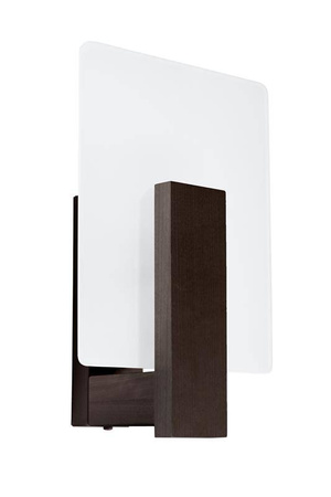 Lampa Ścienna Kinkiet E14 Kwadratowa Brązowa Skandynawska Lappo Sollux