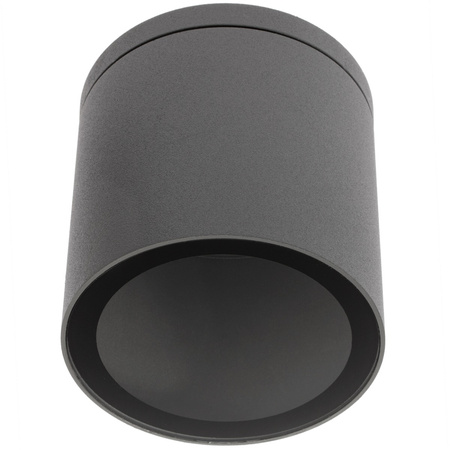 Lampa Sufitowa SPOT LED QUAZAR 18 GU10 IP44 KOBI ALUMINIUM Okrągła Szara