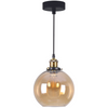 Lampa wisząca sufitowa IRWIN KULA z bursztynowym kloszem 1x E27 GOLDLUX (Polux)