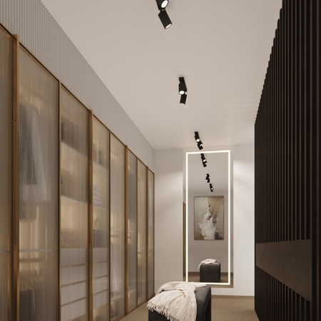 Lampa Sufitowa Reflektor Tuba Spot 2x GU10 Czarna Karbon Deep Space SL.1580 Sollux