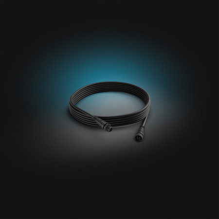 Kabel Przedłużający Zewnętrzny 5m IP67 Czarny Outdoor LowVolt Accessory Philips HUE