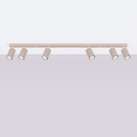 Lampa Sufitowa Reflektor 6x GU10 Aluminiowa Taupe Karbon Deep Space SL.1766 Sollux