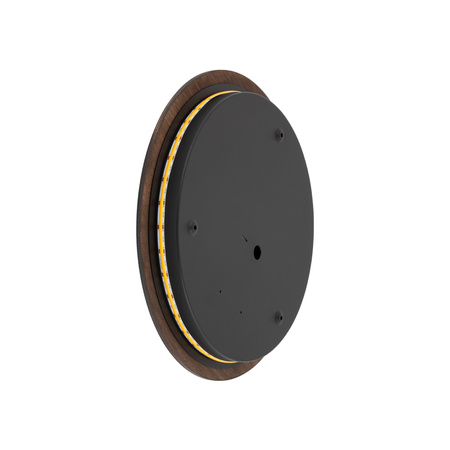 Kinkiet Ścienny Lampa Natynkowa LED 13W 160lm 3000K Ciepła Brązowa Skandynawska RING TIMBER LED L 11291 Nowodvorski