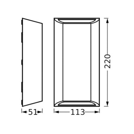 Kinkiet Ogrodowy Lampa Elewacyjna Zewnętrzna LED 7.5W 340lm 3000K Ciepła Szary IP65 Endura Osram