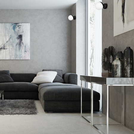 Lampa Ścienna Kinkiet SFERA Czarna 1xE14 Milagro