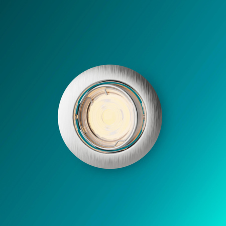 Oprawa Podtynkowa Wpuszczana LED GU10 Ruchoma Aluminiowa Okrągła Nikiel Peridot Philips