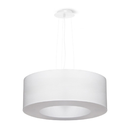 Lampa Sufitowa Wisząca Zwis 5x E27 Żyrandol Okrągła Biała Minimalistyczna Saturno Sollux