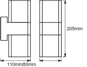 Kinkiet ogrodowy LED INTELIGENTNY 13,5W RGB+W Ciemny szary SMART+ WiFi CUBE LEDVANCE