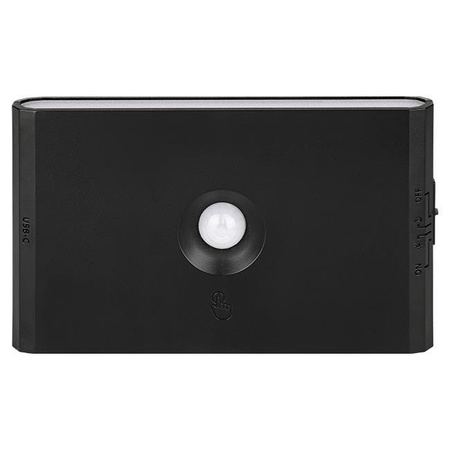 Lampa LED Akumulatorowa 1W 170lm 3000/4000/6500K CCT 180° z Czujnikiem Ruchu Ściemnialna Czarny Wolf Masterled