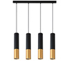 Lampa Wisząca Sufitowa KEON 4xGU10 Regulowana Czarno-Złota MASTERLED