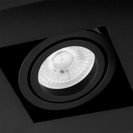 Oprawa Natynkowa HALOGENOWA Ruchoma SPOT GU10 Kwadrat Czarna AURI LUMILED