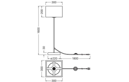 Lampa Podłogowa Oprawa Stojąca Dekoracyjna E27 Brązowy Decor Ledvance