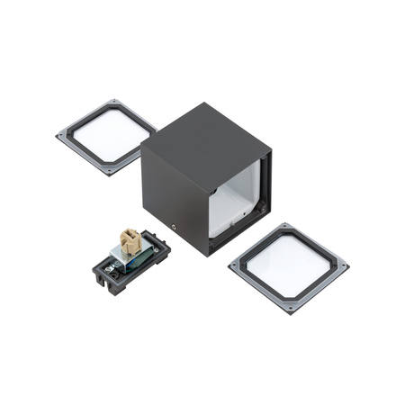 Lampa Ogrodowa Zewnętrzna Kinkiet Elewacyjny Oprawa Natynkowa G9 Grafitowa Wodoodporna IP44 Nowoczesna KHUMBU 4443 Nowodvorski