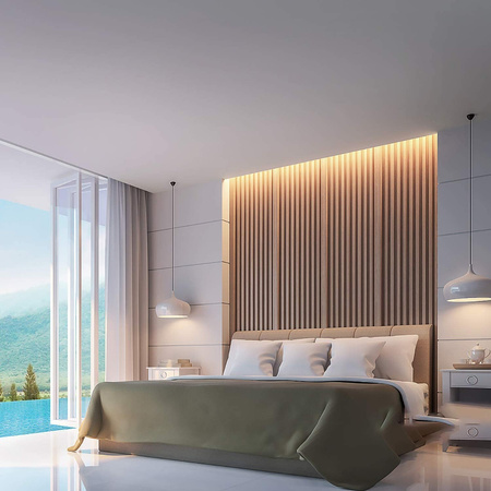 Profil Aluminiowy do LED Srebrny Narożny 2m z Mlecznym Kloszem i Zaślepkami Ecolight