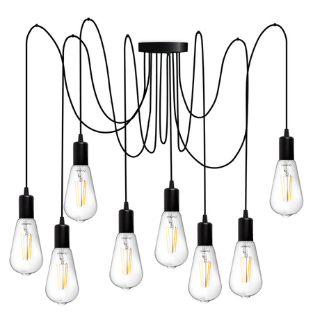 Lampa wisząca sufitowa ARANE PAJĄK 8 ramion do LED 8x E27 LUMILED