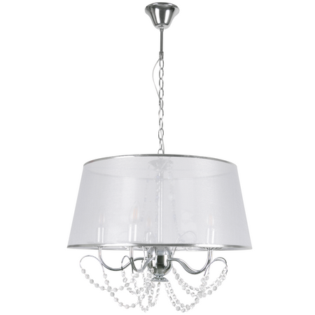 Lampa Wisząca Sufitowa ABBAZIA 5xE14 Biała 120cm - GOLDLUX (Polux)