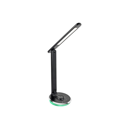 Lampa Stołowa Biurkowa Nocna 6W 480lm 3000-6000K CCT RGB Timer Ściemnialna Czarny Nowoczesny Jacey Rabalux