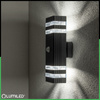 Lampa Ogrodowa Kinkiet Elewacyjny góra dół 2xGU10 Czarny Czujnik Ruchu i Zmierzchu IP54 PROTEA LUMILED