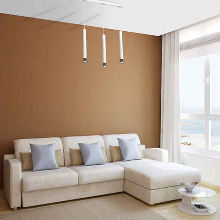 Lampa wisząca DANI 3xGU10 Wąski Klosz Biała Chrom MLP6228 Milagro Metal
