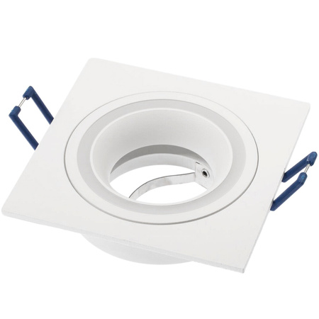 Oprawa HALOGENOWA CLARO Podtynkowa Stała KWADRAT Biała GU10