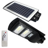 Lampa LED solarna uliczna czarna 100W 6000K zimna IP65 czujnik ruchu i zmierzchu + pilot