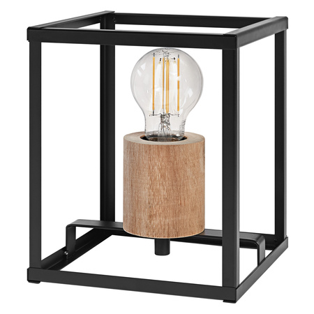 Lampa Stołowa Oprawa Biurkowa Stojąca Dekoracyjna E27 Czarny Brązowy USB-C Decor Ledvance