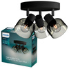 Lampa Sufitowa Reflektor Plafon 3x E14 LED Czarna Sleet Philips