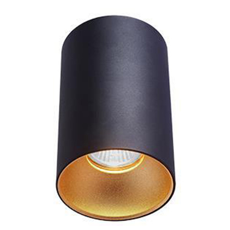 Oprawa Halogenowa Natynkowa Aluminiowa SPOT TUBA do LED GU10 Czarno - Złota