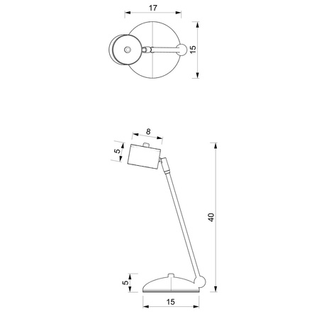 Lampka Biurkowa Stołowa LED ARENA Biała Złota 1xGX53 Milagro