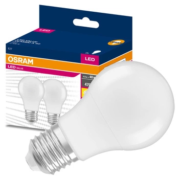 2x Żarówka LED A55 E27 4.9W = 40W 470lm 2700K Ciepła 200° VALUE CLASSIC Osram