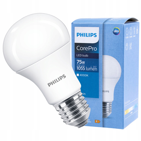 Żarówka LED E27 A60 10W = 75W 1055lm 4000K Neutralna PHILIPS