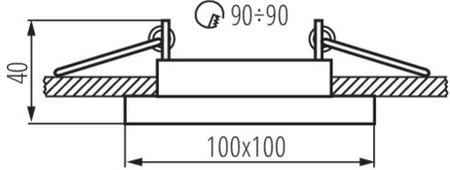 Oprawa sufitowa halogenowa ARET MR16 GU10 biała IP20 Kanlux