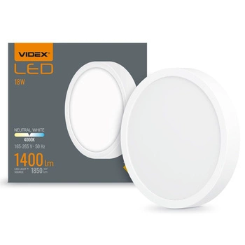 Panel LED Oprawa Natynkowa Plafon 18W 1850lm 4000K Neutralna Biała Videx