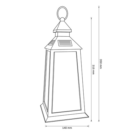 Latarenka Solarna Lampka LED Wisząca Ogrodowa Lampion IP44 Efekt Płomienia