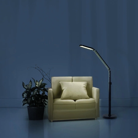 Lampa Podłogowa LED Biurkowa 13W 700lm CCT 120° Czarna Ściemnialna Ferrara Sanico Goldlux