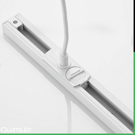 Adapter Zasilający do Szynoprzewodów Baza Montażowa 1F Biała LUMILED