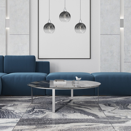 Lampa Wisząca Sufitowa MONTE Srebrna 3xE27 Listwa Milagro