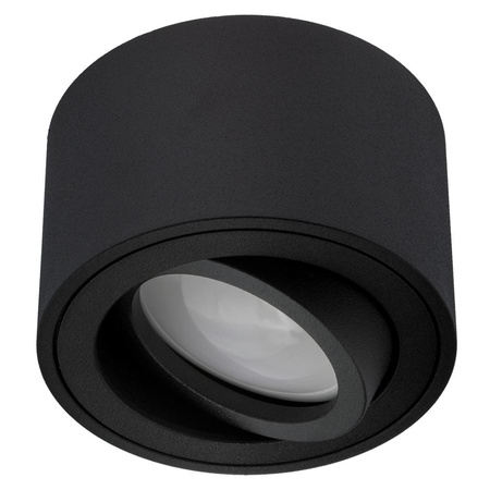 Oprawa Natynkowa HALOGENOWA Tuba Spot Ruchoma Okrągła Czarna 50mm + Wkład LED 5W 3000K AMAT-S LUMILED