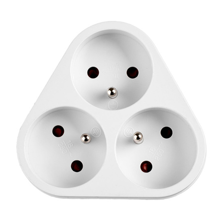 Rozgałęźnik Sieciowy Elektryczny 3x 2P+0 Złodziejka 3 Gniazdka Z Uziemieniem VAYOX