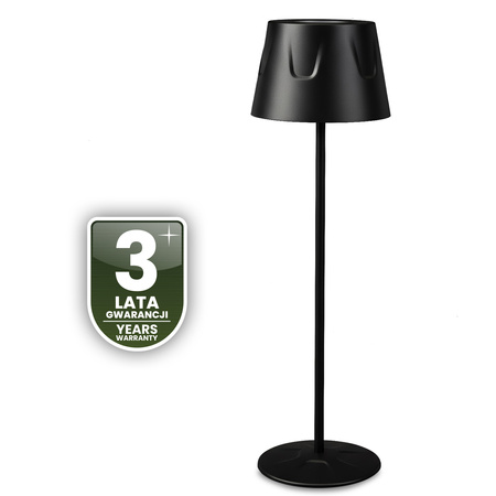 Lampa Ogrodowa LED Stojąca Ozdobna Stołowa Nocna USB Ściemnialna Dotykowa Czarna FIORA LUMILED