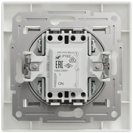 Łącznik Włącznik Jednobiegunowy z Podświetleniem z Ramką Podtynkowy SCHNEIDER ASFORA