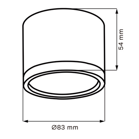 Oprawa Natynkowa Punktowa Spot GX53 Czarna MIRELLA Sanico Goldlux