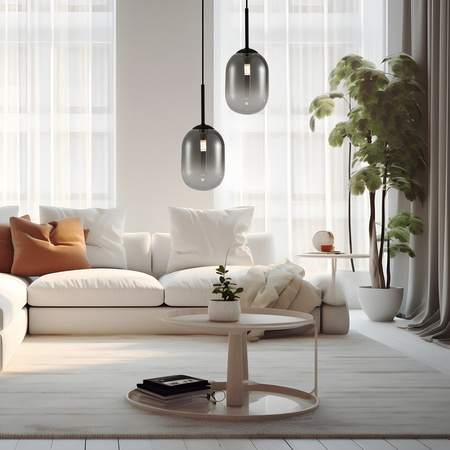 Lampa Wisząca Sufitowa ALIAS Czarna 1xE14 fi 120 Milagro