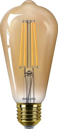 Żarówka LED Edison E27 ST64 5.8W = 50W 640lm 2200K Ciepła Filament Bursztynowa PHILIPS Ściemnialna