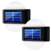 2x Lampa Solarna Ogrodowa LED Kinkiet Elewacyjny Góra Dół Oprawa Okrągła