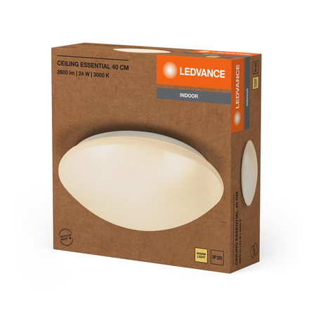 Plafon LED Lampa Sufitowa Natynkowa 24W 1920lm 3000K Ciepła Biały 40cm Essentials Ledvance