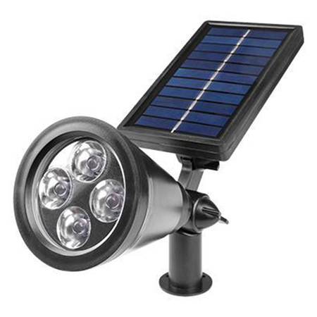Lampa Ogrodowa LED Solarna Wbijana Reflektor 2W Zimna IP65 czujnik zmierzchu
